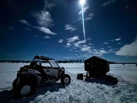 Winter lake activity at Candle Lake